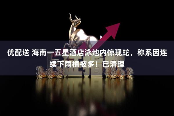 优配送 海南一五星酒店泳池内惊现蛇，称系因连续下雨植被多！已清理