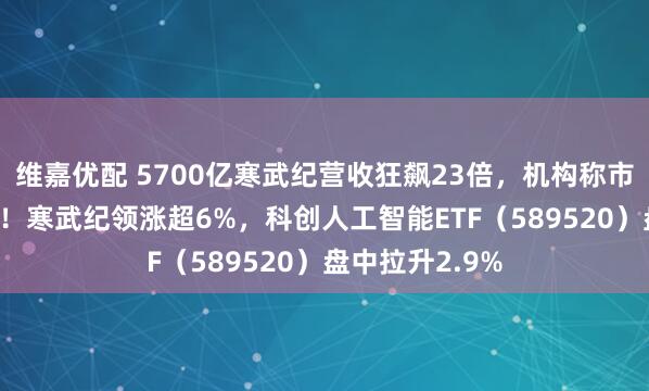 维嘉优配 5700亿寒武纪营收狂飙23倍，机构称市值还能涨60%！寒武纪领涨超6%，科创人工智能ETF（589520）盘中拉升2.9%
